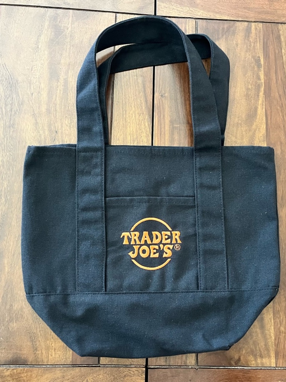 Trader Joe's Black Canvas Tote Bag